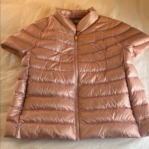 Martha Stewart Blush Short Sleeve Puffer Jacket